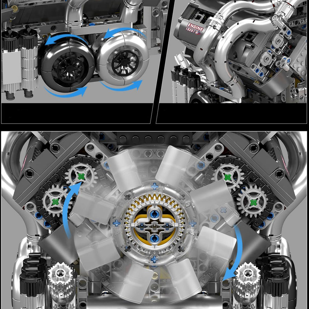Funkcionalni W16 Motor z Menjalnikom