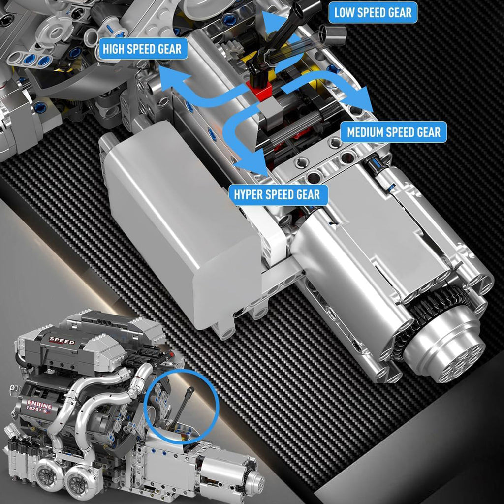 Funkcionalni W16 Motor z Menjalnikom